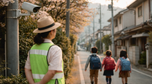 "Mimamori" é um conceito japonês que une o monitoramento por vídeo com a atenção da comunidade (Imagem: IA ChatGPT)